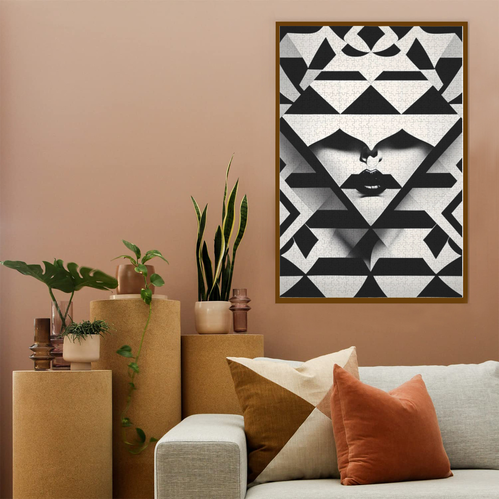 14c2c3d53b52922cbffa39a833a77660 Abstract Black and White Portrait