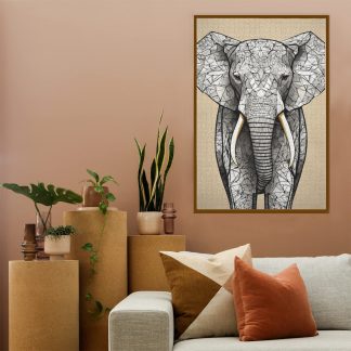 Black and White Elephant