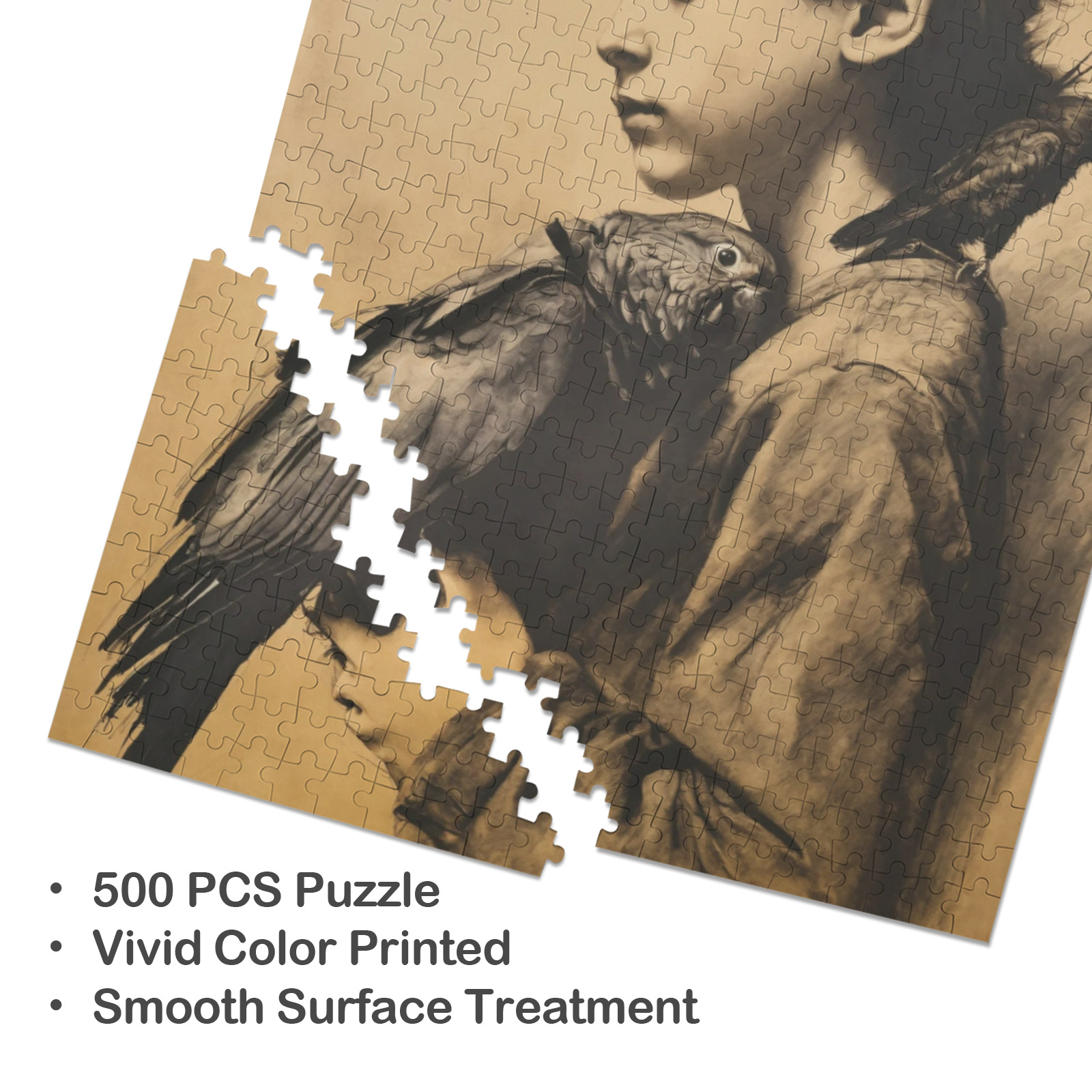 45f47f324beb645b201745fdf0e78159 Vintage Child with Parrot