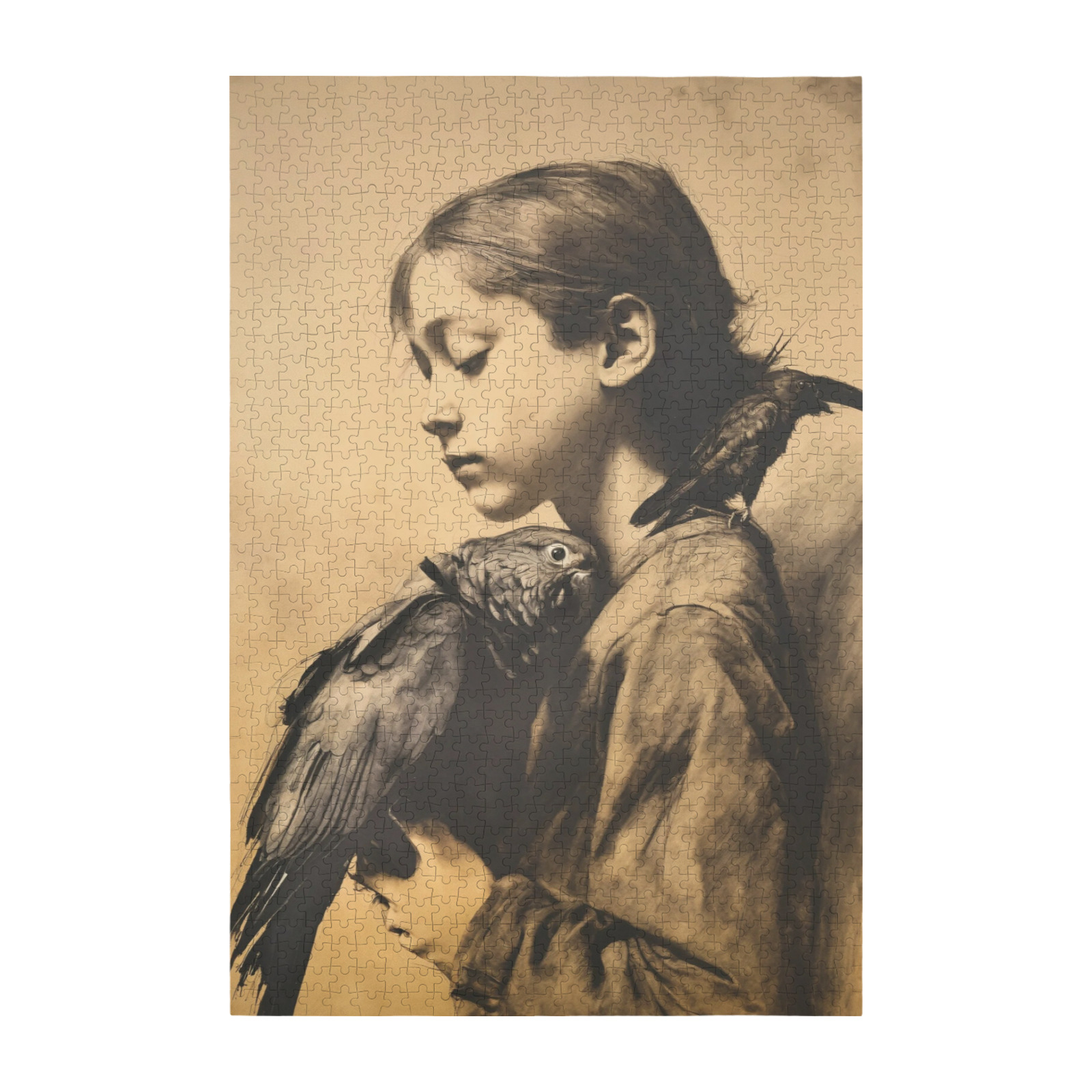 be69eacb89063ed011f17f9b74b14a19 Vintage Child with Parrot